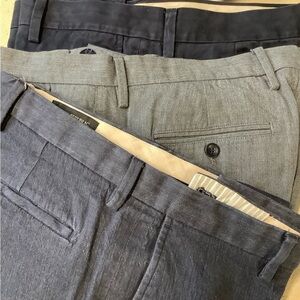 Lot of three banana republic dress pants and denim pair